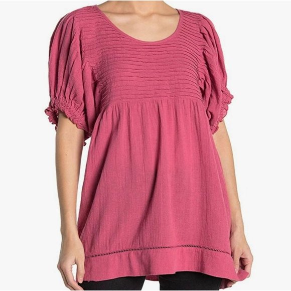 Free People Tops - Free People Elsie Tunic With Love Pink Size Small